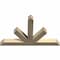 Ekena Millwork Saratoga Rough Sawn Timber Gable Bracket, Douglas Fir, 48"W x 30"H x 4"D x 4"F, 15/12 Pitch GBW048X30X0404SAR00RDF - alternate 2